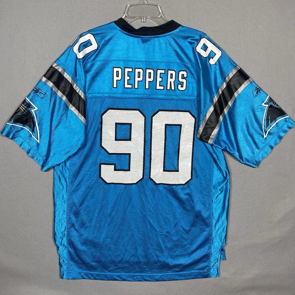 Vintage Reebok Carolina Panthers Jersey Julius Peppers #90 Mens L Onfield NFL